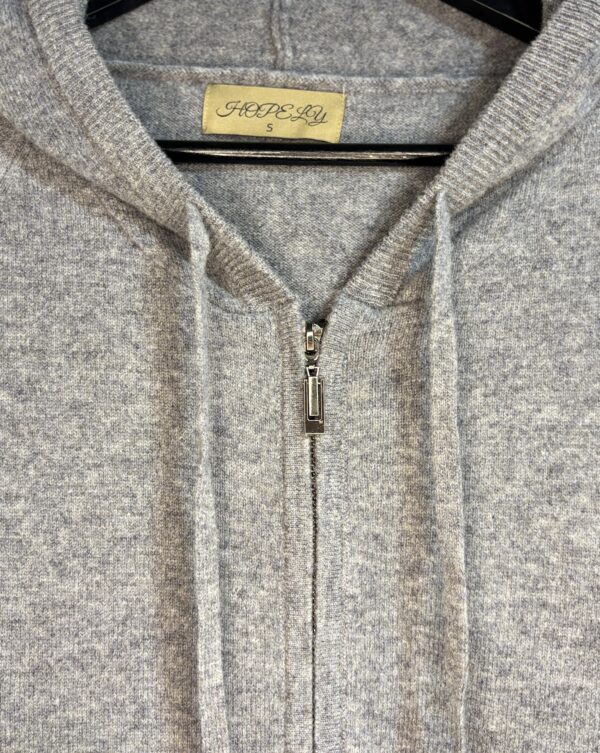 Cashmere Zip Hoodie Grey - Bild 3